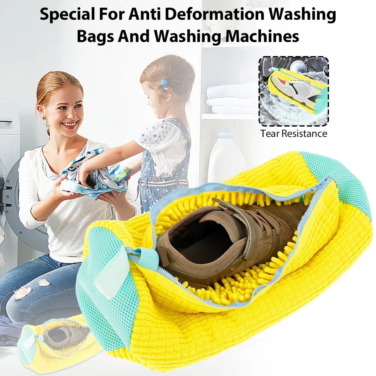 Durable Mesh Shoe Bag with Zipper – Protects Shoes in Washing Machine - Katchy Vibez