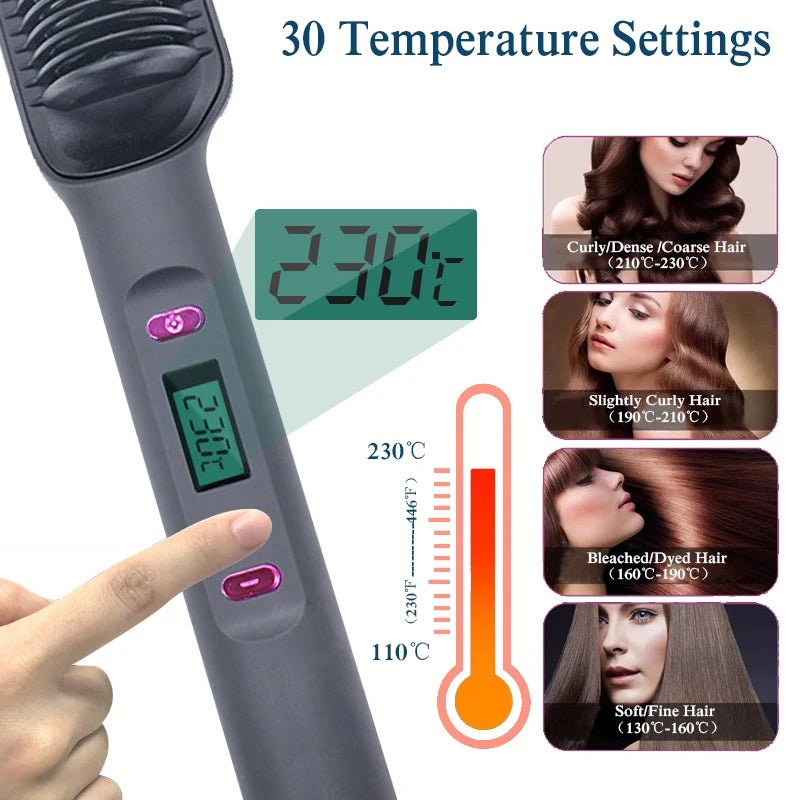 🔗Electric Hair Straightening Comb | Smooth, Shine, and Style in Minutes - Katchy Vibez
