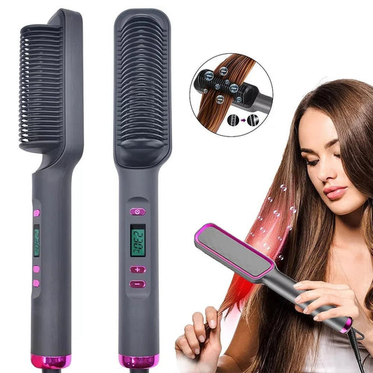 🔗Electric Hair Straightening Comb | Smooth, Shine, and Style in Minutes - Katchy Vibez