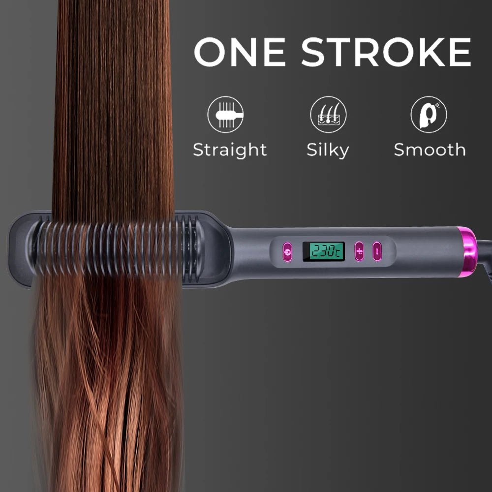 🔗Electric Hair Straightening Comb | Smooth, Shine, and Style in Minutes - Katchy Vibez