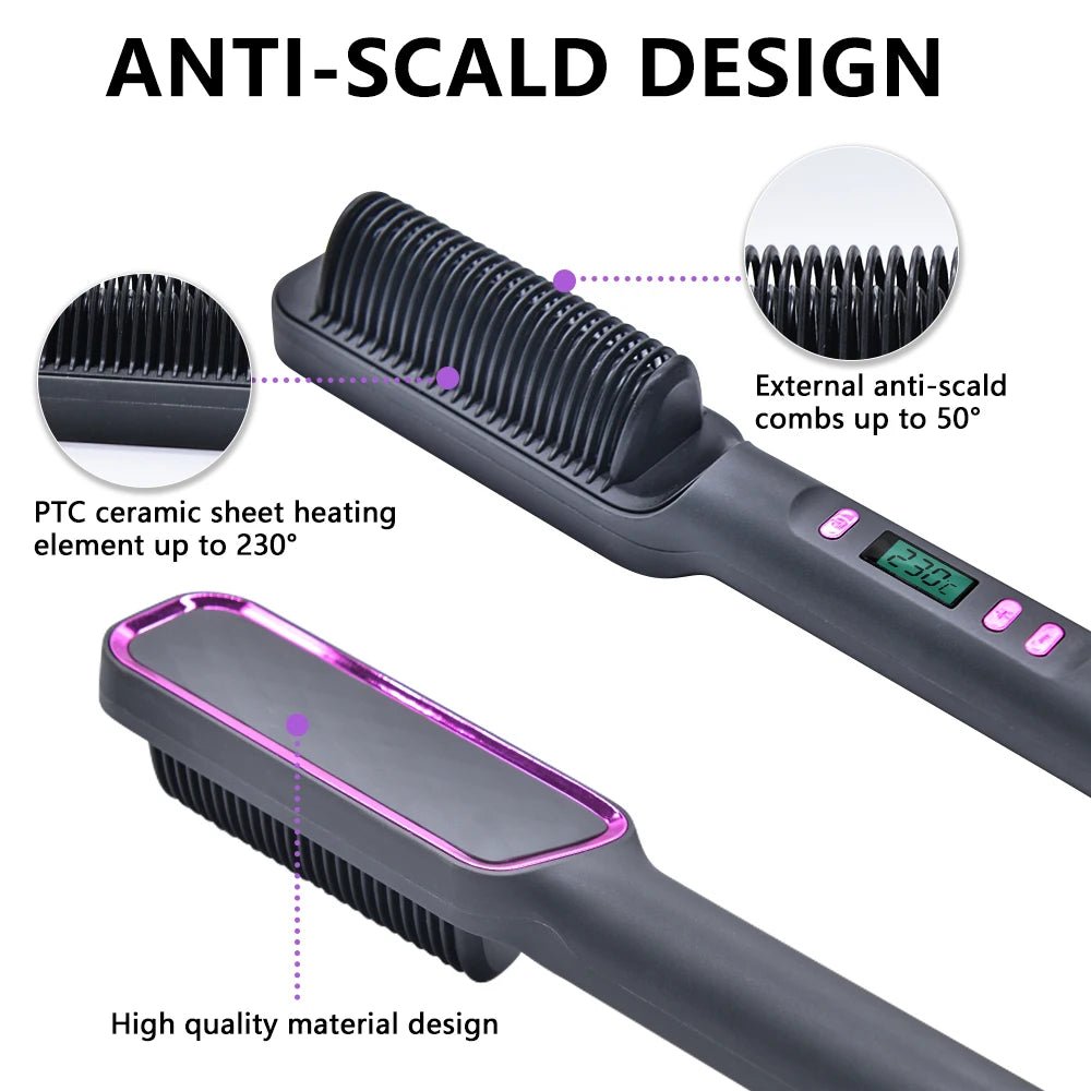 🔗Electric Hair Straightening Comb | Smooth, Shine, and Style in Minutes - Katchy Vibez