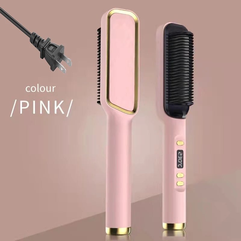 🔗Electric Hair Straightening Comb | Smooth, Shine, and Style in Minutes - Katchy Vibez