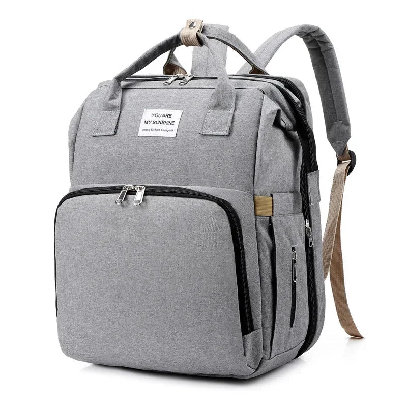 🔗Foldable Bed Diaper Bag with Changing Station | Built for Modern Moms - Katchy Vibez