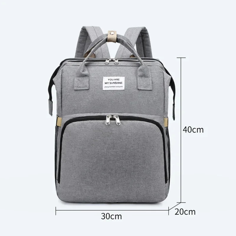 🔗Foldable Bed Diaper Bag with Changing Station | Built for Modern Moms - Katchy Vibez