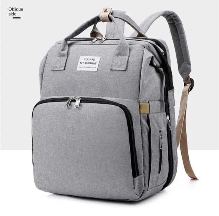🔗Foldable Bed Diaper Bag with Changing Station | Built for Modern Moms - Katchy Vibez