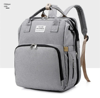 🔗Foldable Bed Diaper Bag with Changing Station | Built for Modern Moms - Katchy Vibez