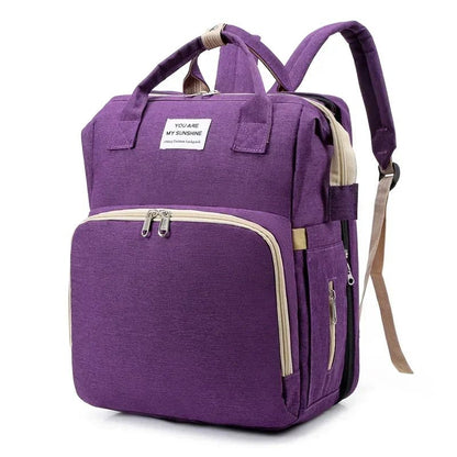 🔗Foldable Bed Diaper Bag with Changing Station | Built for Modern Moms - Katchy Vibez