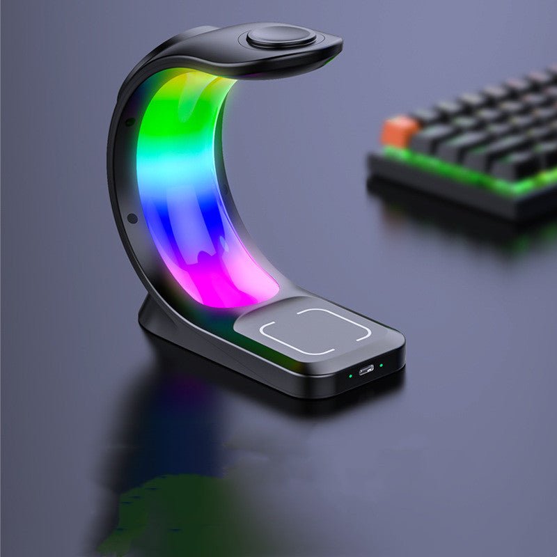 GlowDock™ – RGB 3 - in - 1 Magnetic Wireless Charging Station - Katchy Vibez