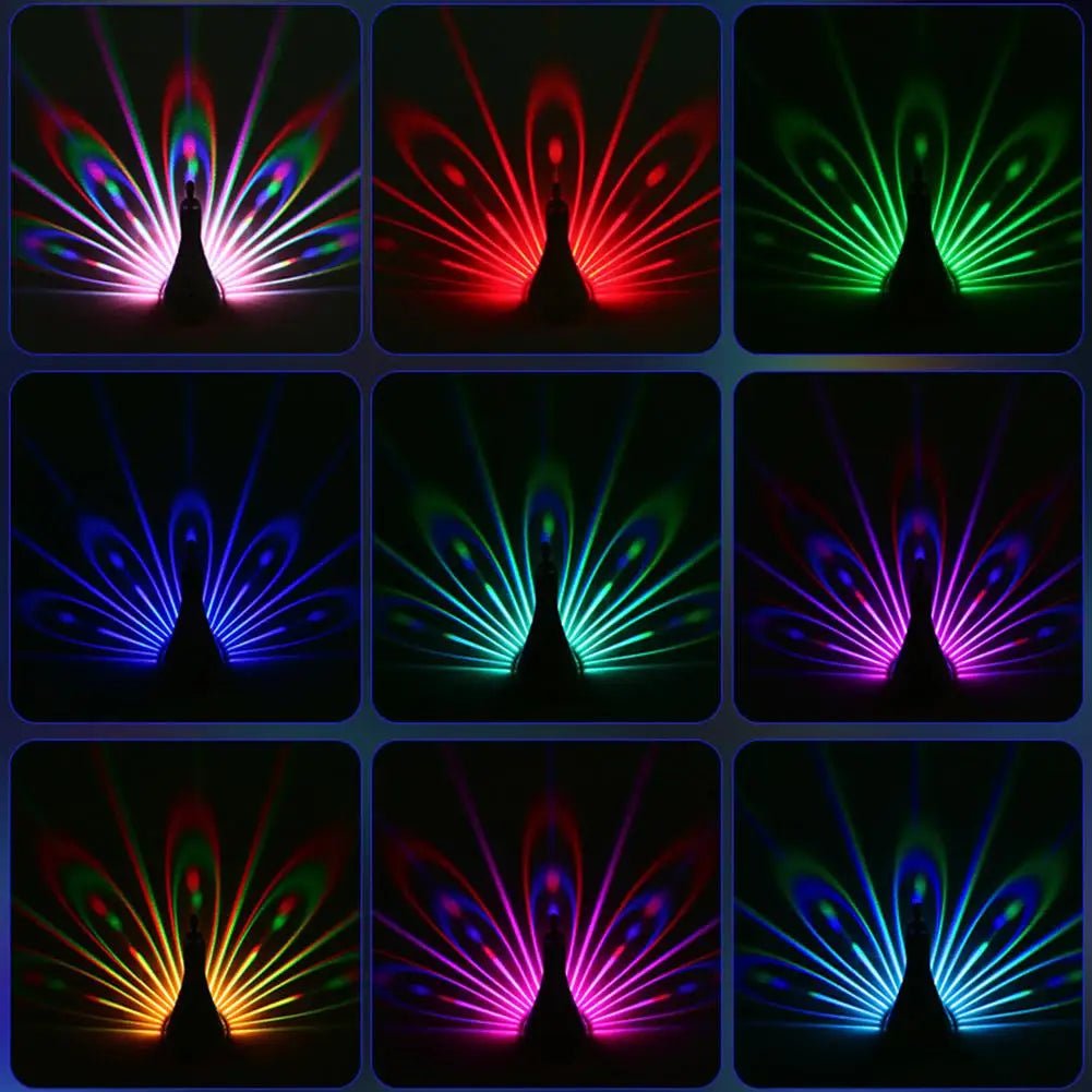 GlowTail™ Magical Peacock Wall Light for Dreamy Nights - Katchy Vibez