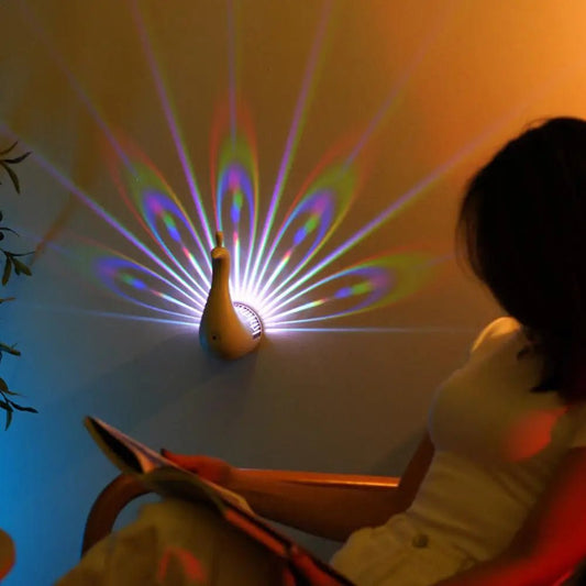 GlowTail™ Magical Peacock Wall Light for Dreamy Nights - Katchy Vibez