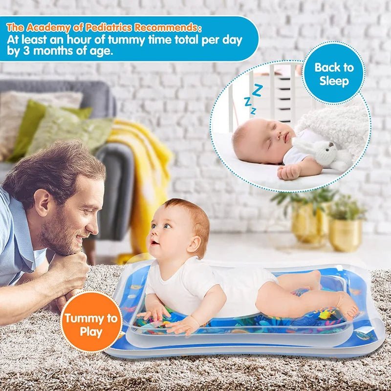 Inflatable Tummy Time Baby Play Mat | Sensory Splash Fun - Katchy Vibez