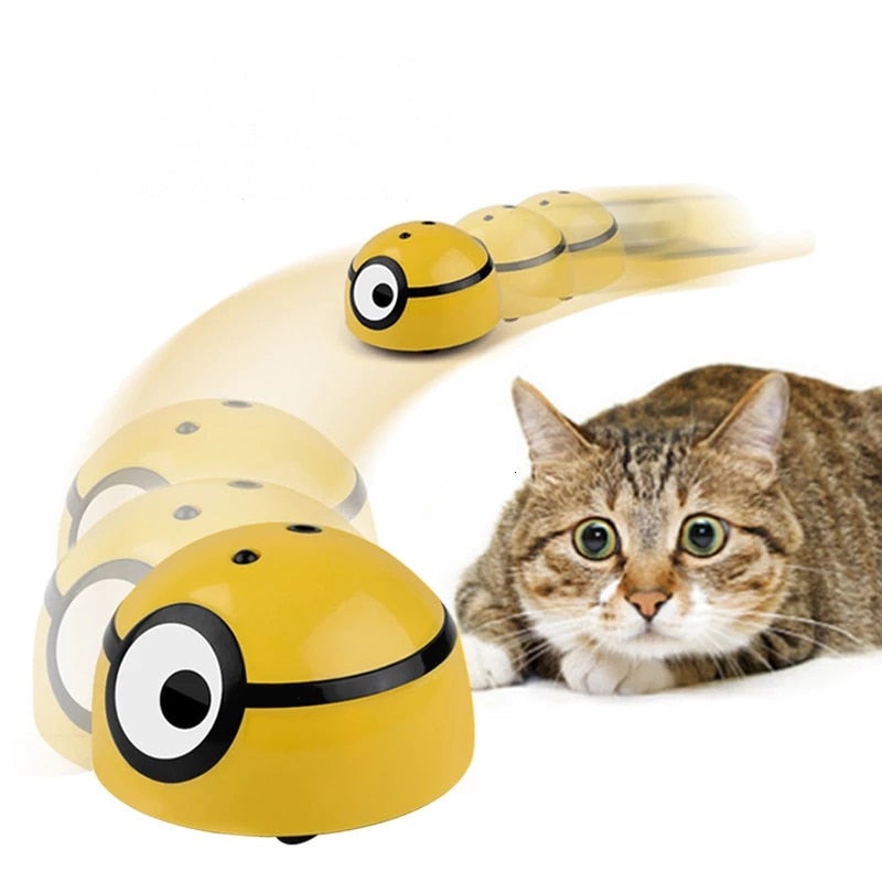Interactive Cat Toy Ball – Smart Escaping Teaser with Lights & Sound - Katchy Vibez