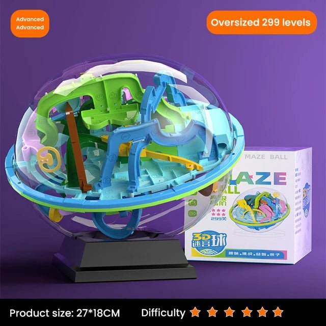 IQ Maze Ball Puzzle | 3D Brain Challenge in a Handheld Orb - Katchy Vibez