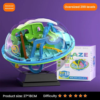 IQ Maze Ball Puzzle | 3D Brain Challenge in a Handheld Orb - Katchy Vibez