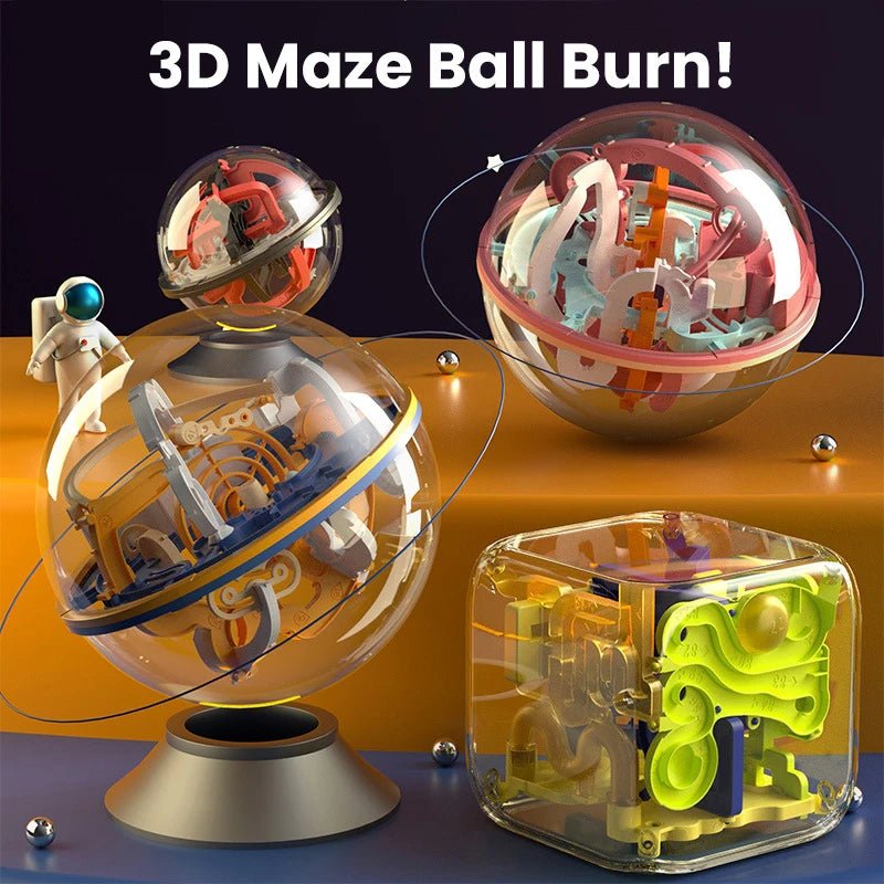 IQ Maze Ball Puzzle | 3D Brain Challenge in a Handheld Orb - Katchy Vibez