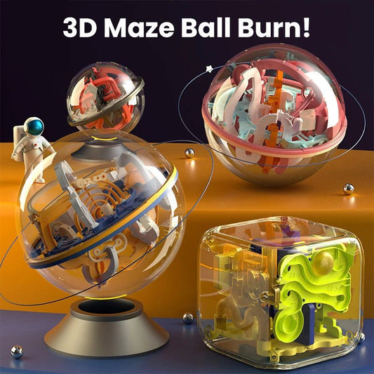 IQ Maze Ball Puzzle | 3D Brain Challenge in a Handheld Orb - Katchy Vibez