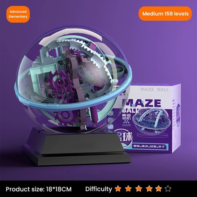 IQ Maze Ball Puzzle | 3D Brain Challenge in a Handheld Orb - Katchy Vibez