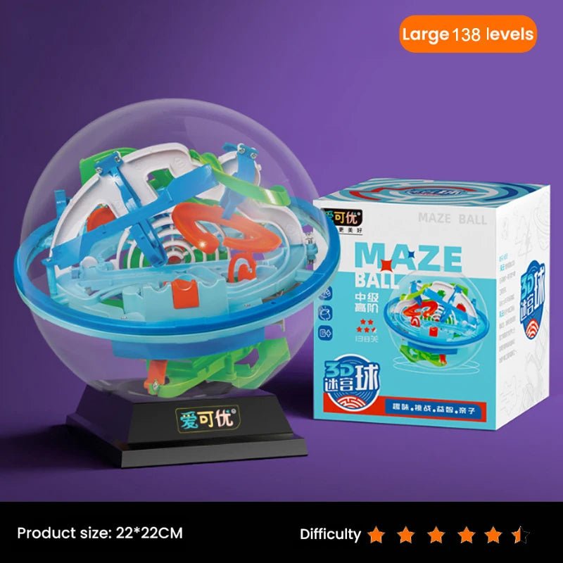 IQ Maze Ball Puzzle | 3D Brain Challenge in a Handheld Orb - Katchy Vibez