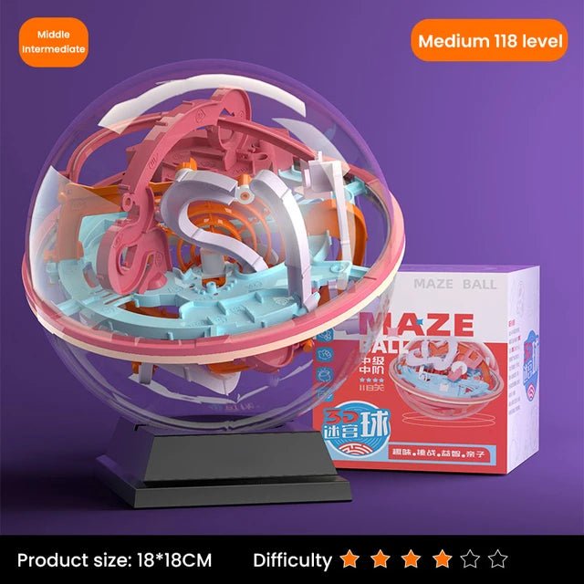 IQ Maze Ball Puzzle | 3D Brain Challenge in a Handheld Orb - Katchy Vibez