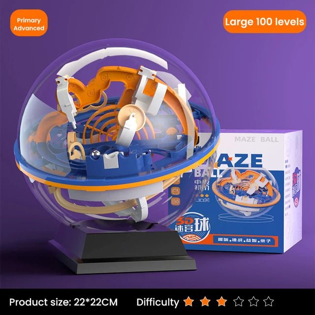 IQ Maze Ball Puzzle | 3D Brain Challenge in a Handheld Orb - Katchy Vibez