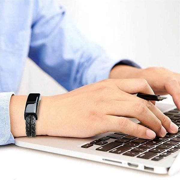 Leather Mini USB Bracelet Data Charging Cable - Katchy Vibez