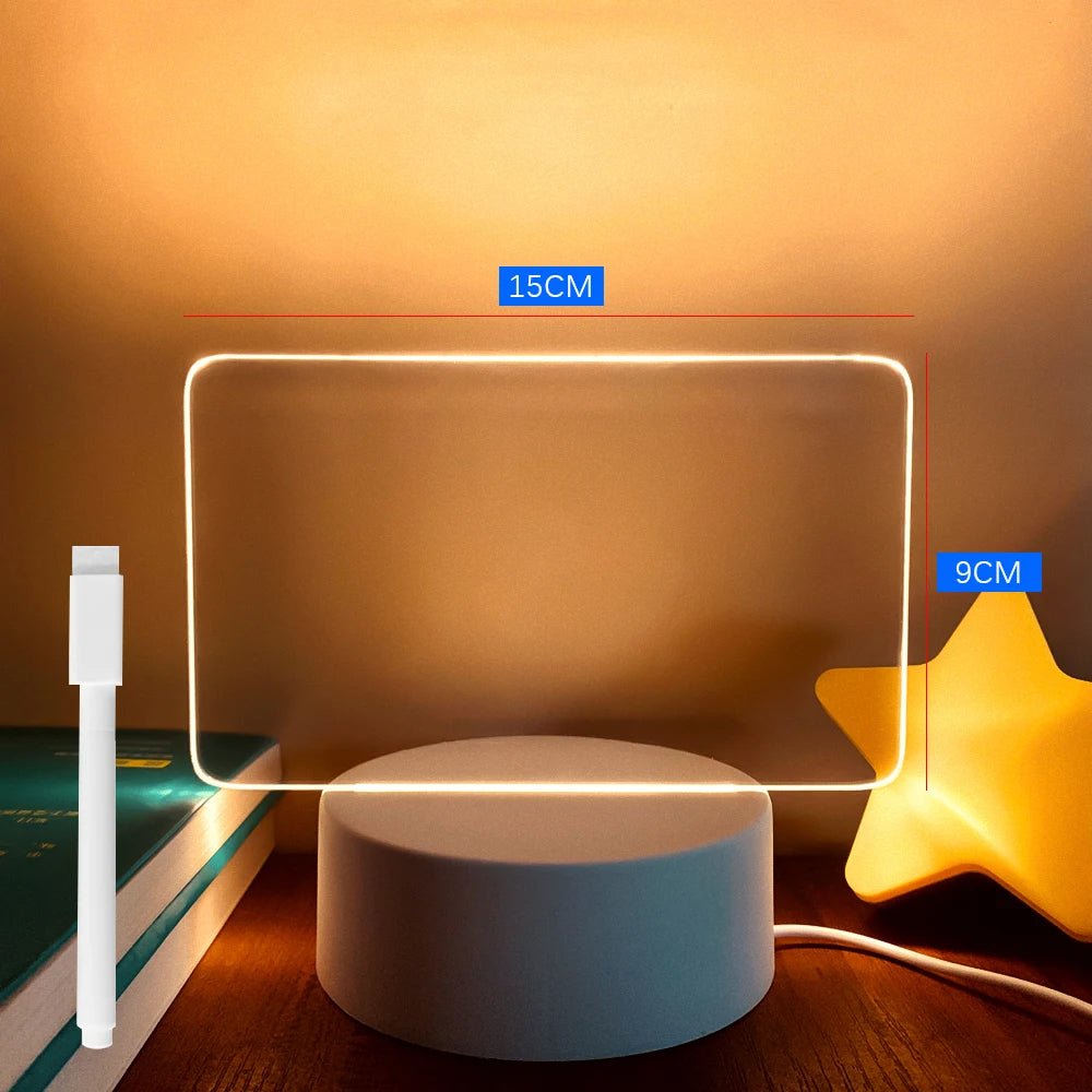 LED Message Board Night Light – USB Note Lamp with Pen - Katchy Vibez