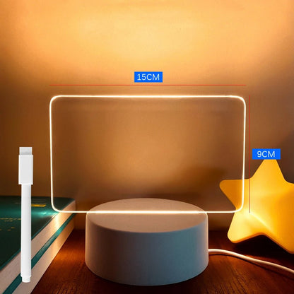 LED Message Board Night Light – USB Note Lamp with Pen - Katchy Vibez