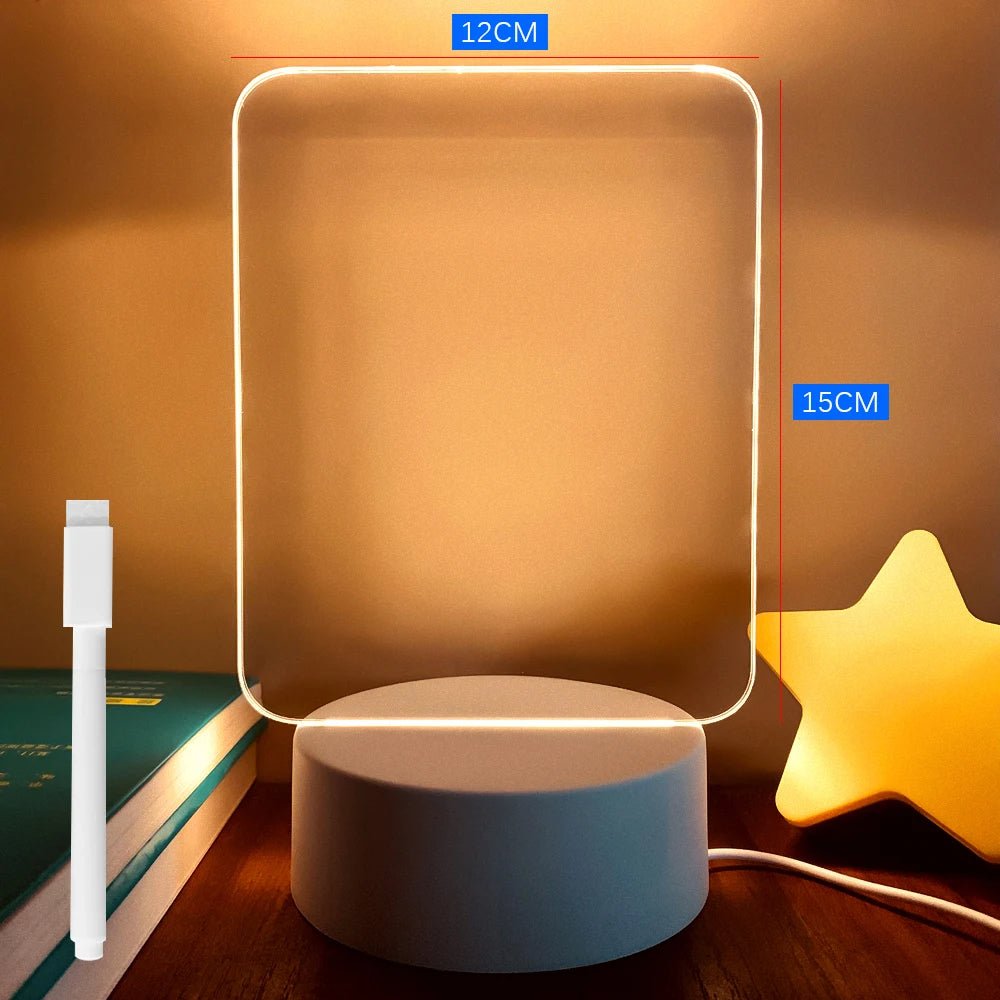 LED Message Board Night Light – USB Note Lamp with Pen - Katchy Vibez