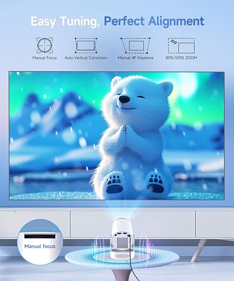 Magcubic HY300 Portable Mini Projector | 4K Support & Android 11 - Katchy Vibez