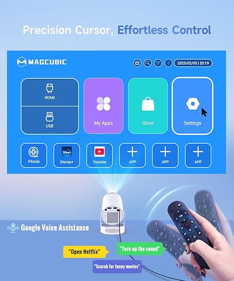 Magcubic HY300 Portable Mini Projector | 4K Support & Android 11 - Katchy Vibez