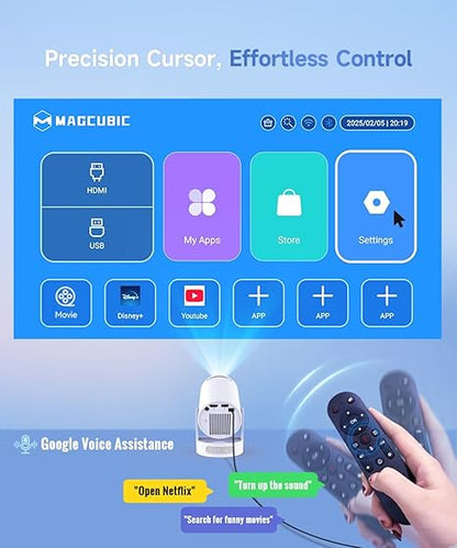 Magcubic HY300 Portable Mini Projector | 4K Support & Android 11 - Katchy Vibez