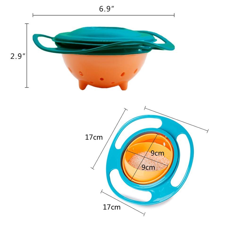 🔗Magic Gyro Bowl – 360° Spill Resistant Snack Bowl for Kids - Katchy Vibez