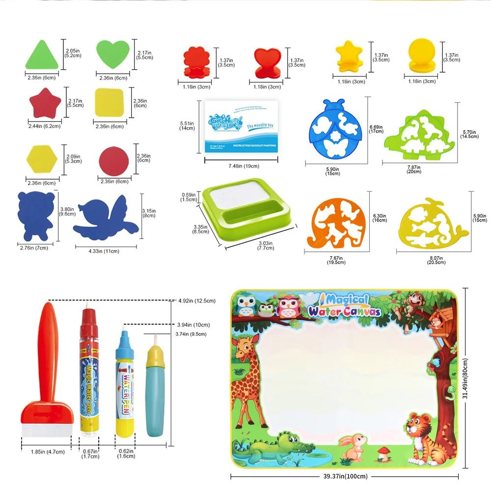 Magical Water Drawing Mat | Mess - Free Creativity for Kids - Katchy Vibez