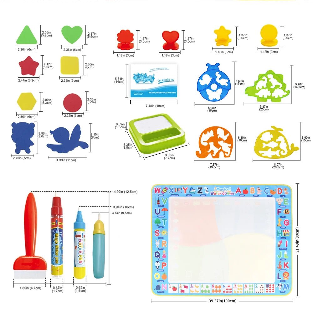 Magical Water Drawing Mat | Mess - Free Creativity for Kids - Katchy Vibez