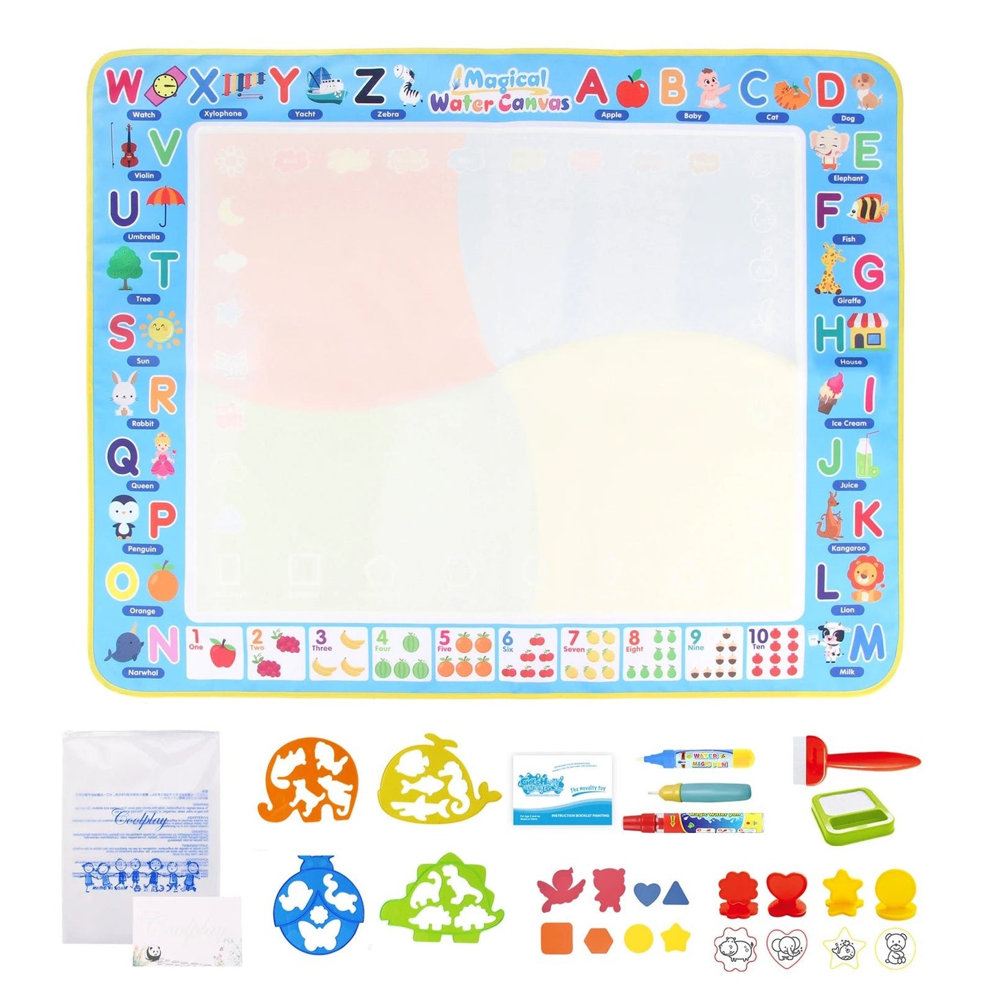 Magical Water Drawing Mat | Mess - Free Creativity for Kids - Katchy Vibez