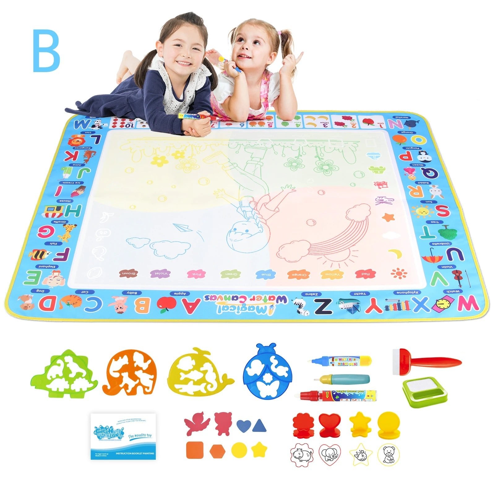 Magical Water Drawing Mat | Mess - Free Creativity for Kids - Katchy Vibez
