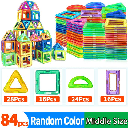 Magnetic Building Blocks – Educational STEM Toy Set (20–84 Pieces) - Katchy Vibez