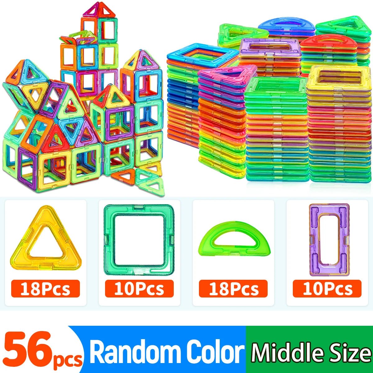 Magnetic Building Blocks – Educational STEM Toy Set (20–84 Pieces) - Katchy Vibez