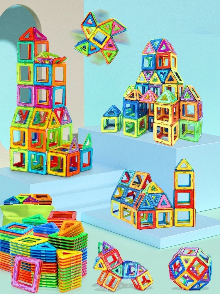 Magnetic Building Blocks – Educational STEM Toy Set (20–84 Pieces) - Katchy Vibez