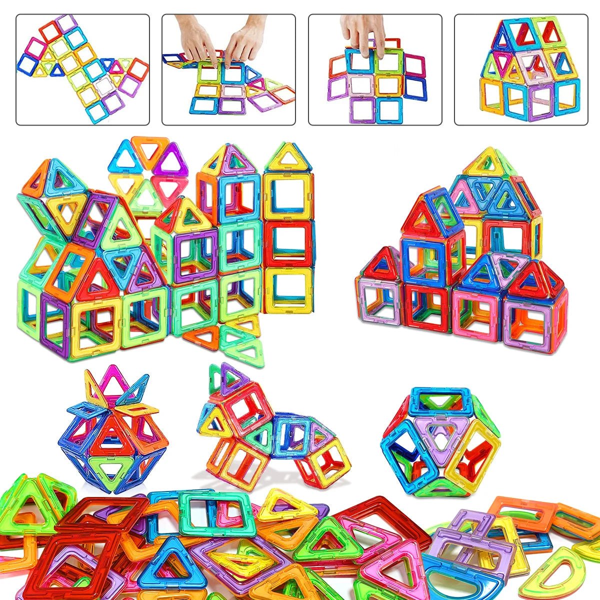 Magnetic Building Blocks – Educational STEM Toy Set (20–84 Pieces) - Katchy Vibez