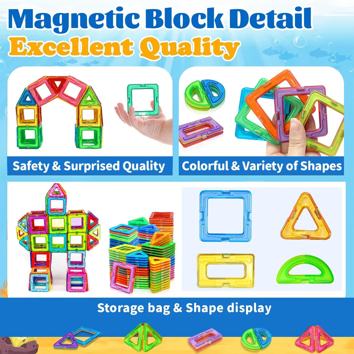 Magnetic Building Blocks – Educational STEM Toy Set (20–84 Pieces) - Katchy Vibez