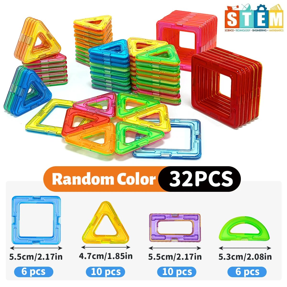 Magnetic Building Blocks – Educational STEM Toy Set (20–84 Pieces) - Katchy Vibez