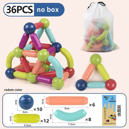Magnetic Building Sticks & Balls Set | STEM Toy for Toddlers & Kids - Katchy Vibez
