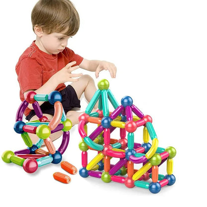 Magnetic Building Sticks & Balls Set | STEM Toy for Toddlers & Kids - Katchy Vibez