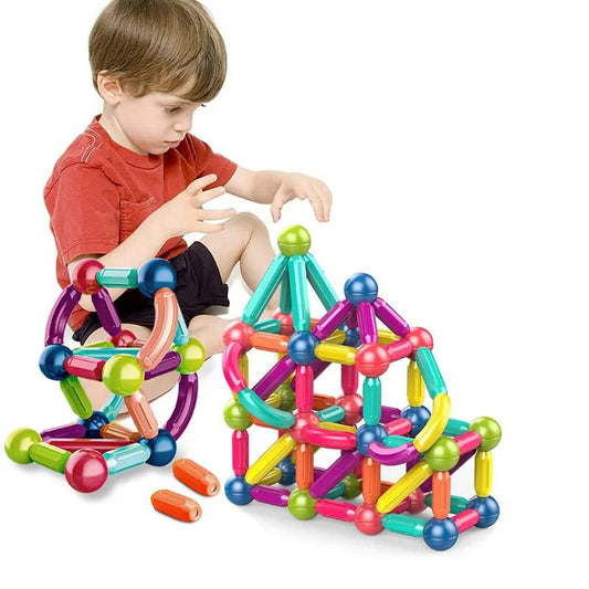 Magnetic Building Sticks & Balls Set | STEM Toy for Toddlers & Kids - Katchy Vibez