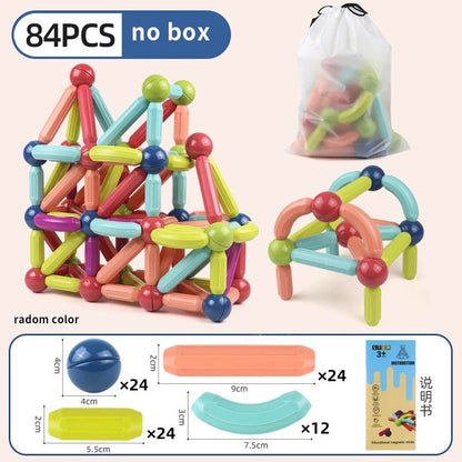 Magnetic Building Sticks & Balls Set | STEM Toy for Toddlers & Kids - Katchy Vibez