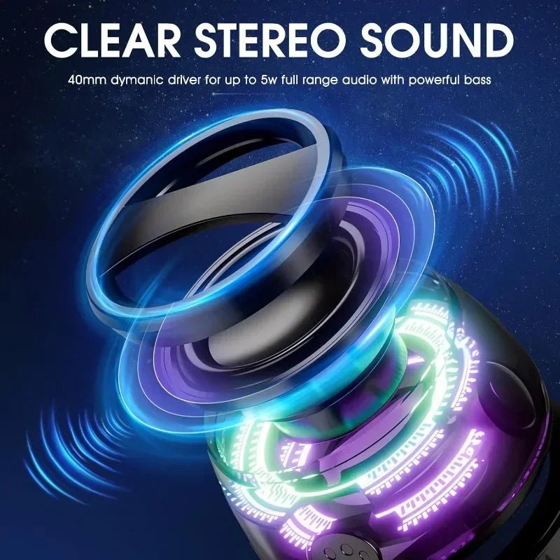 🔗Magnetic Mini Bluetooth Speaker – RGB Light, Bass Boost, Phone Stand & Travel - Ready - Katchy Vibez