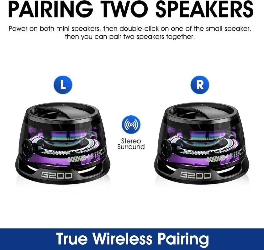 🔗Magnetic Mini Bluetooth Speaker – RGB Light, Bass Boost, Phone Stand & Travel - Ready - Katchy Vibez
