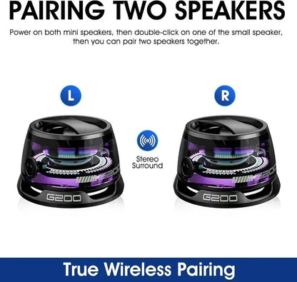🔗Magnetic Mini Bluetooth Speaker – RGB Light, Bass Boost, Phone Stand & Travel - Ready - Katchy Vibez