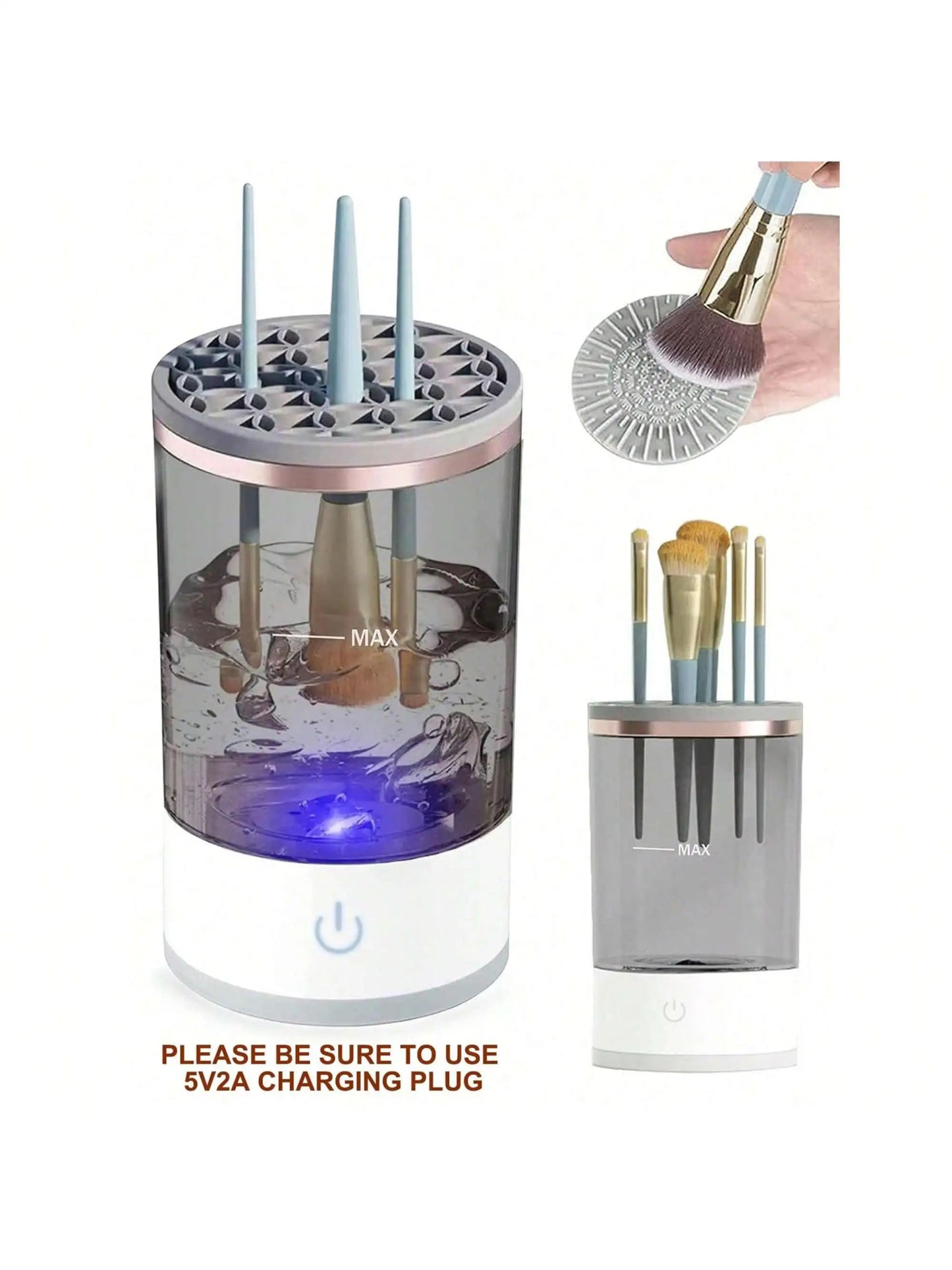 🔗Makeup Brush Cleaner | 3 - in - 1 Wash, Dry & Store Machine - Katchy Vibez